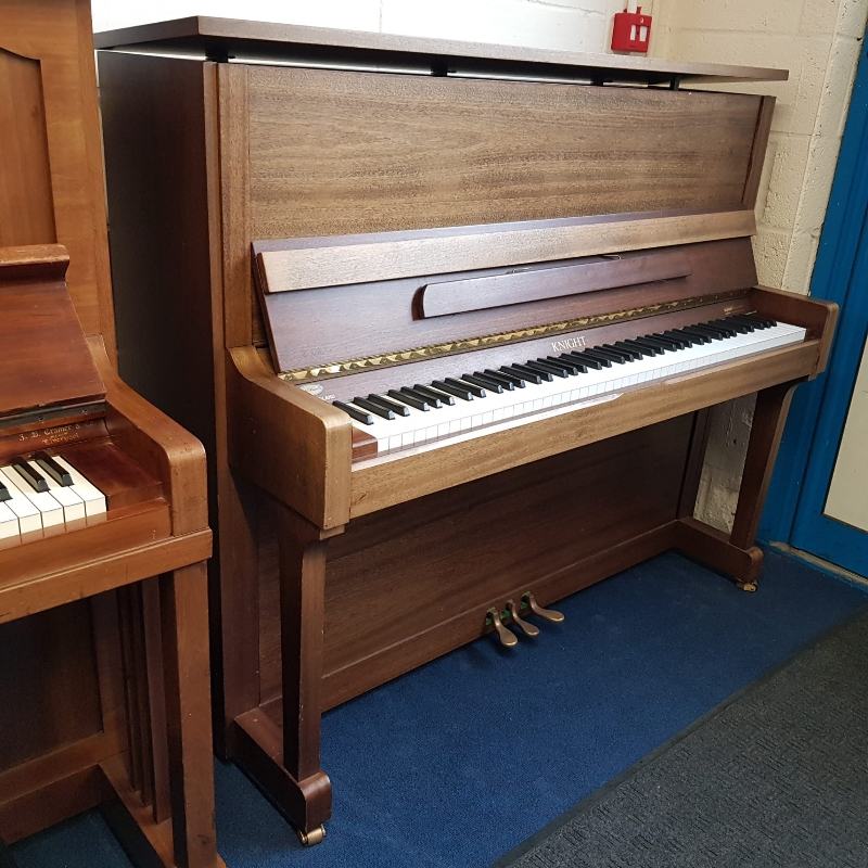 Knight K46 upright Piano in Mahogany – Featured image – Roberts Pianos Oxford