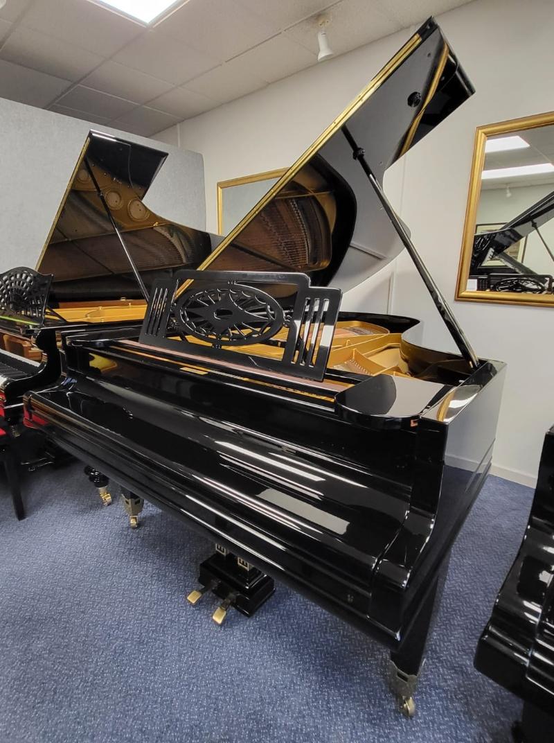 Grotrian Steinweg model 220 grand Piano in black – Gallery image – Roberts Pianos Oxford