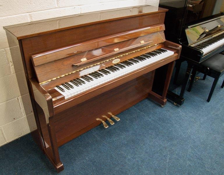 Kemble upright Piano in bright mahogany – Featured image – Roberts Pianos Oxford