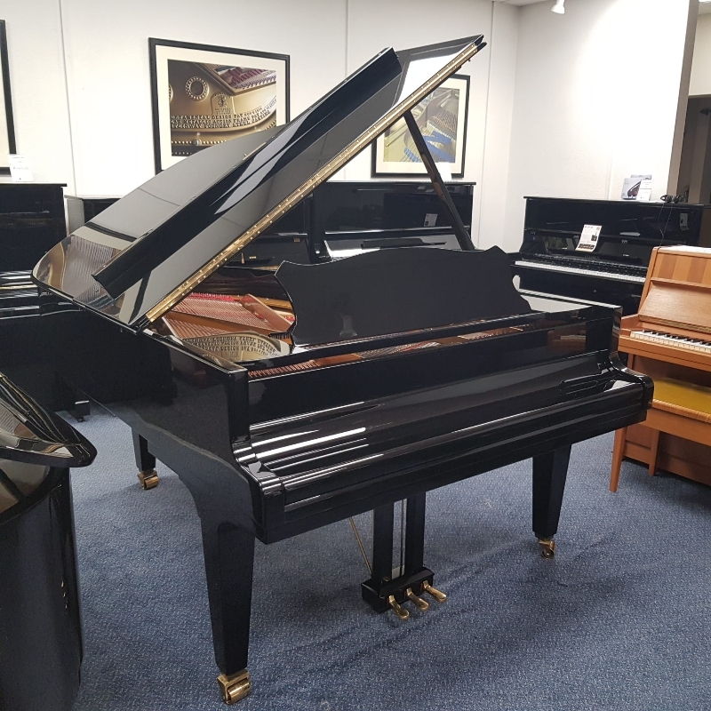 Grotrian Steinweg 192 grand Piano in Black – Gallery image – Roberts Pianos Oxford