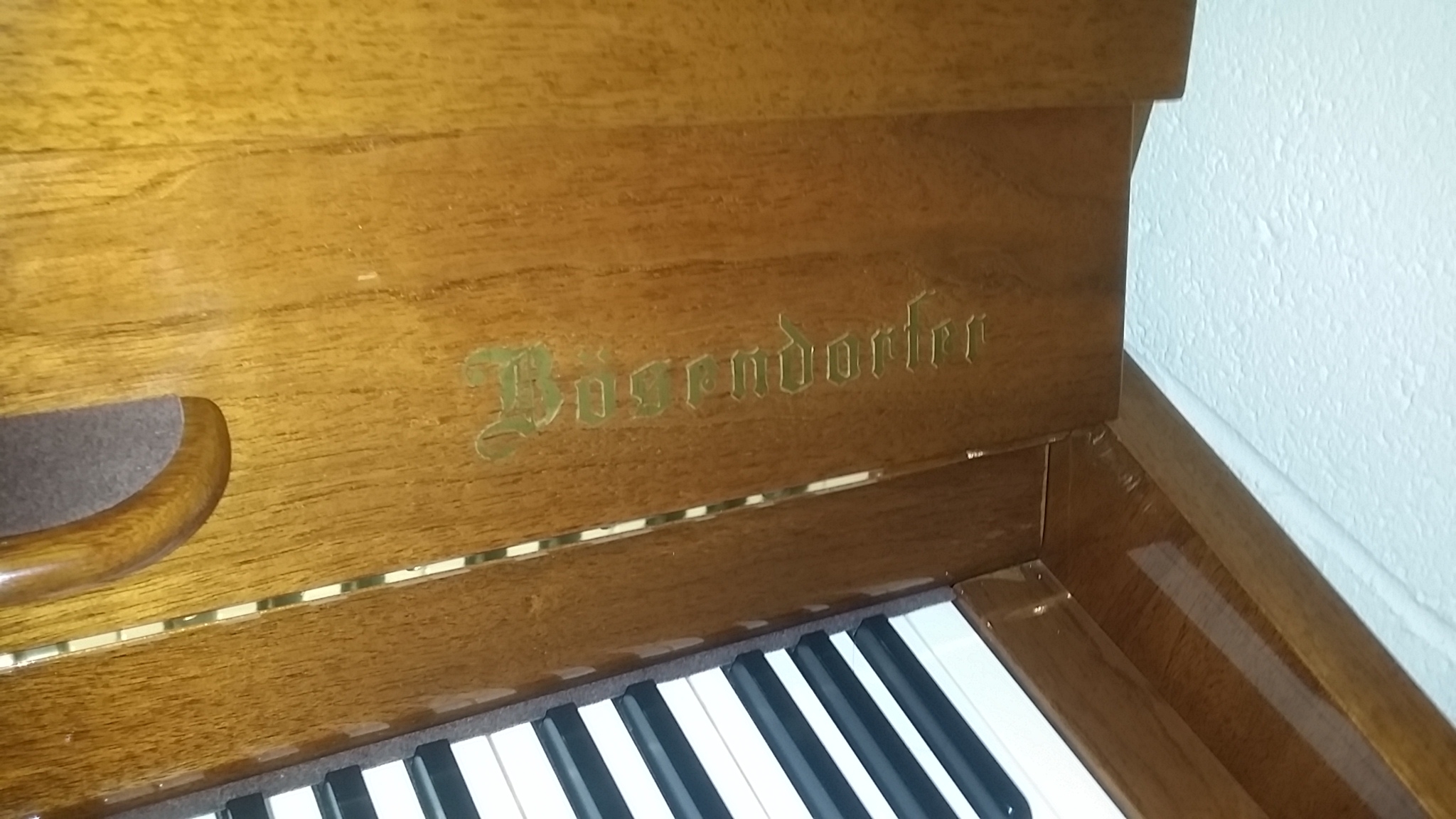 Bosendorfer upright Piano in Bright Walnut – Gallery image – Roberts Pianos Oxford