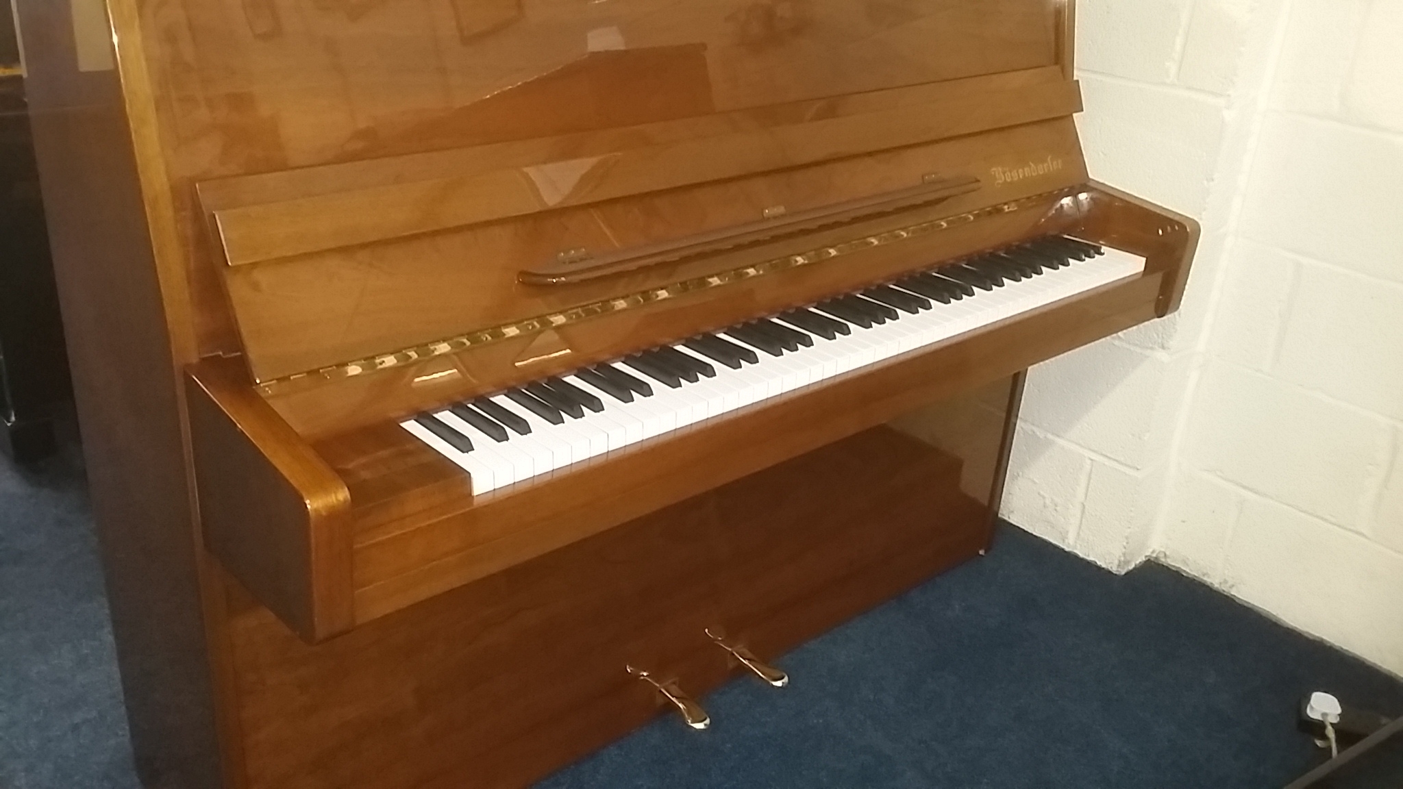 Bosendorfer upright Piano in Bright Walnut – Gallery image – Roberts Pianos Oxford