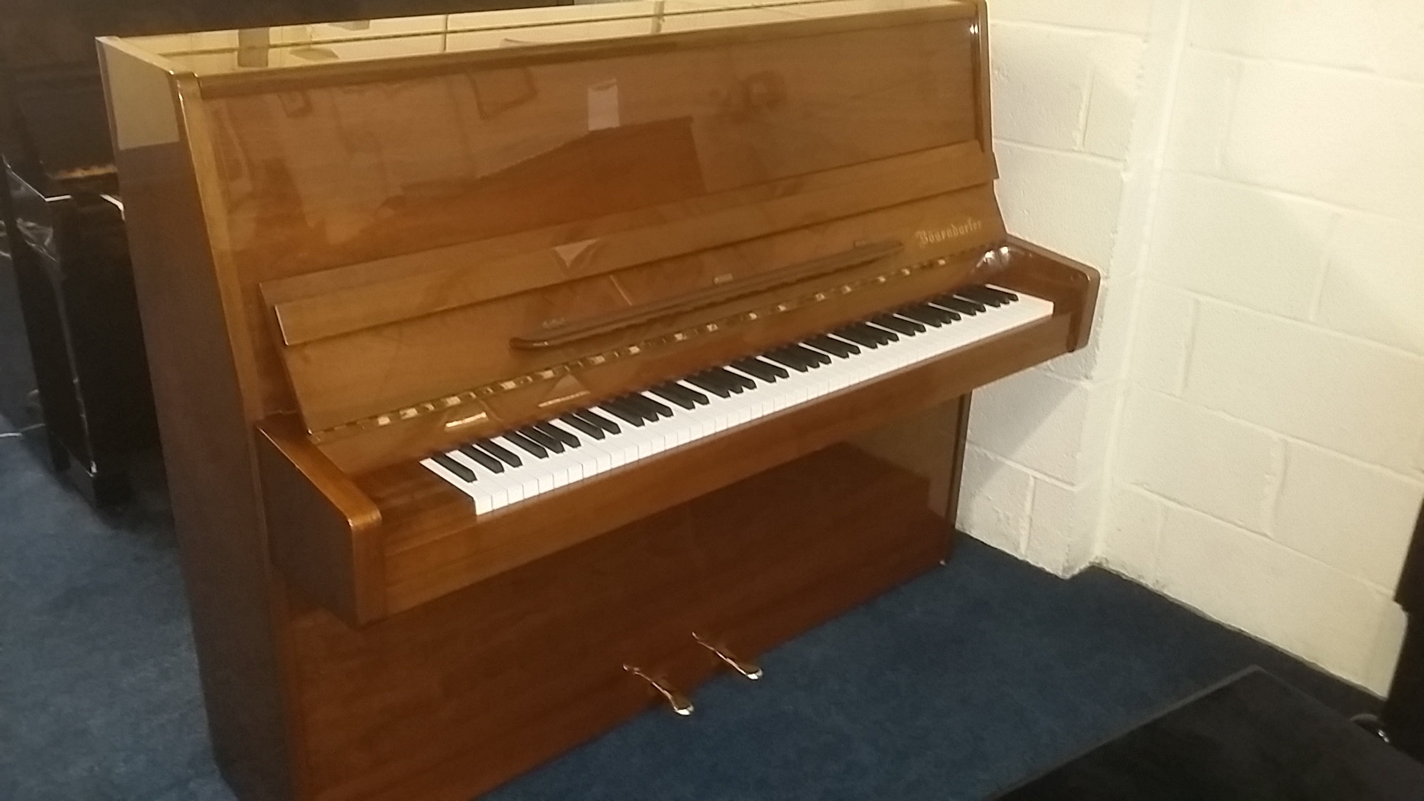 Bosendorfer upright Piano in Bright Walnut – Gallery image – Roberts Pianos Oxford