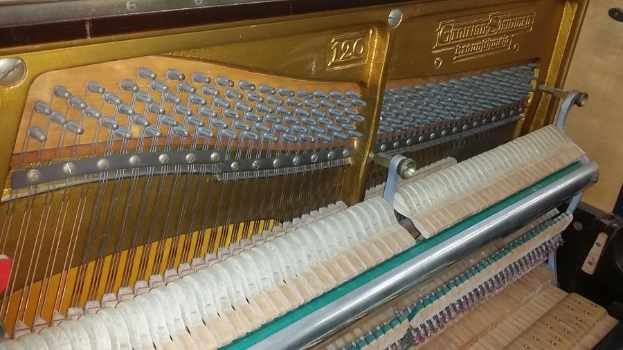 Grotrian Steinweg 120 upright Piano in Mahogany – Gallery image – Roberts Pianos Oxford