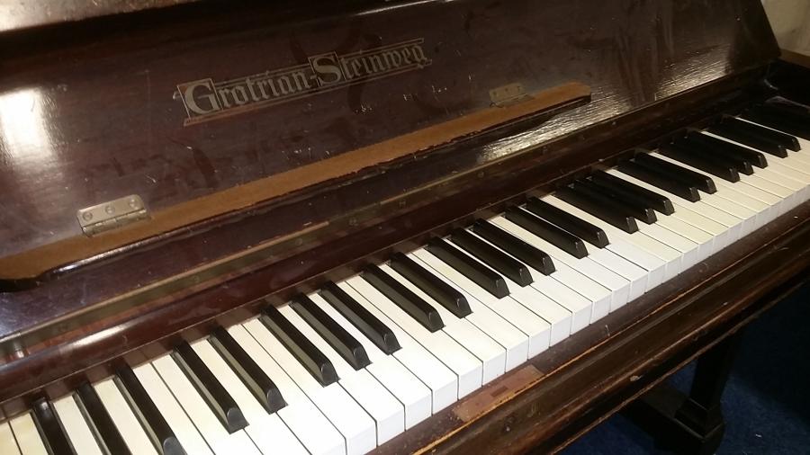 Grotrian Steinweg 120 upright Piano in Mahogany – Gallery image – Roberts Pianos Oxford