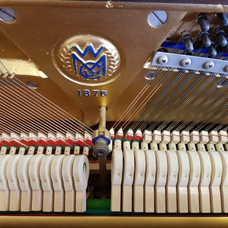 Welmar A2 upright Piano in matt mahogany – Gallery image – Roberts Pianos Oxford