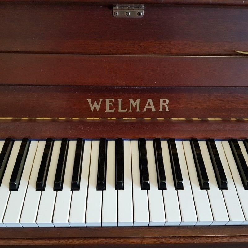 Welmar A2 upright Piano in matt mahogany – Gallery image – Roberts Pianos Oxford