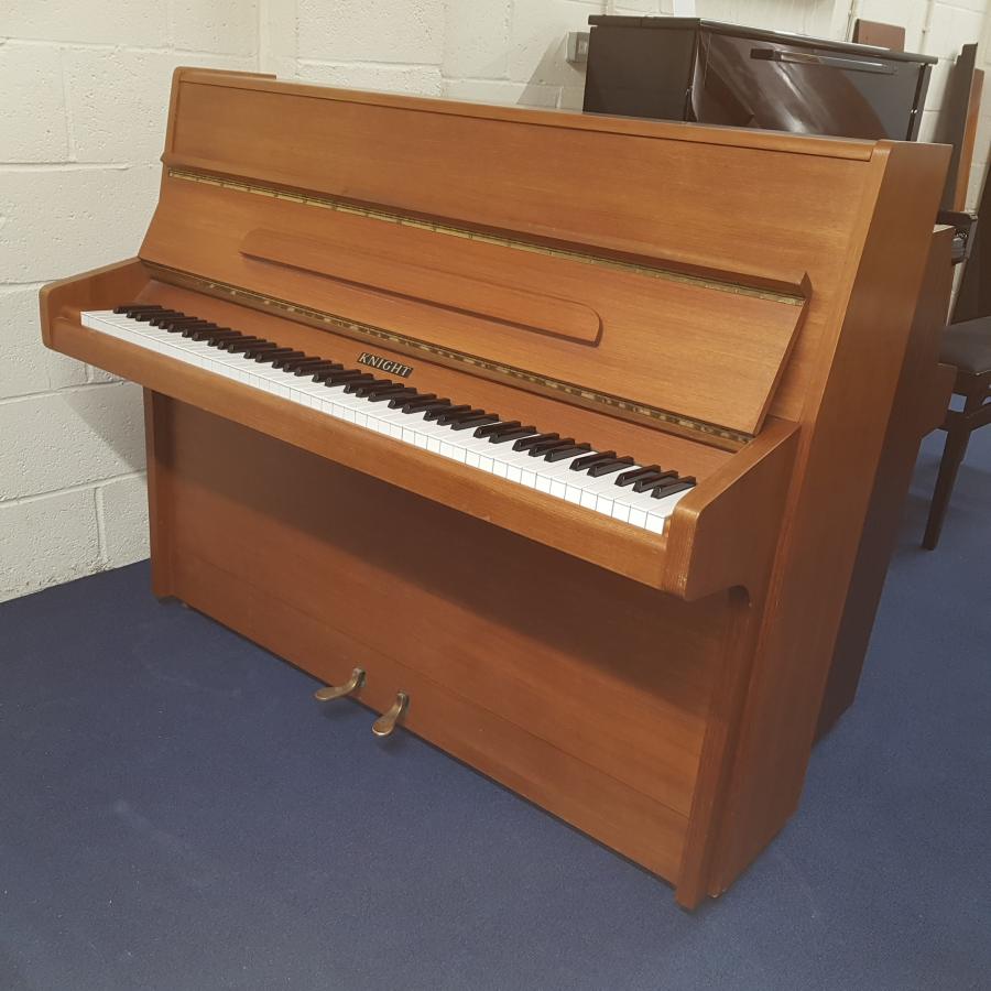 Knight K10 upright Piano in teak – Featured image – Roberts Pianos Oxford