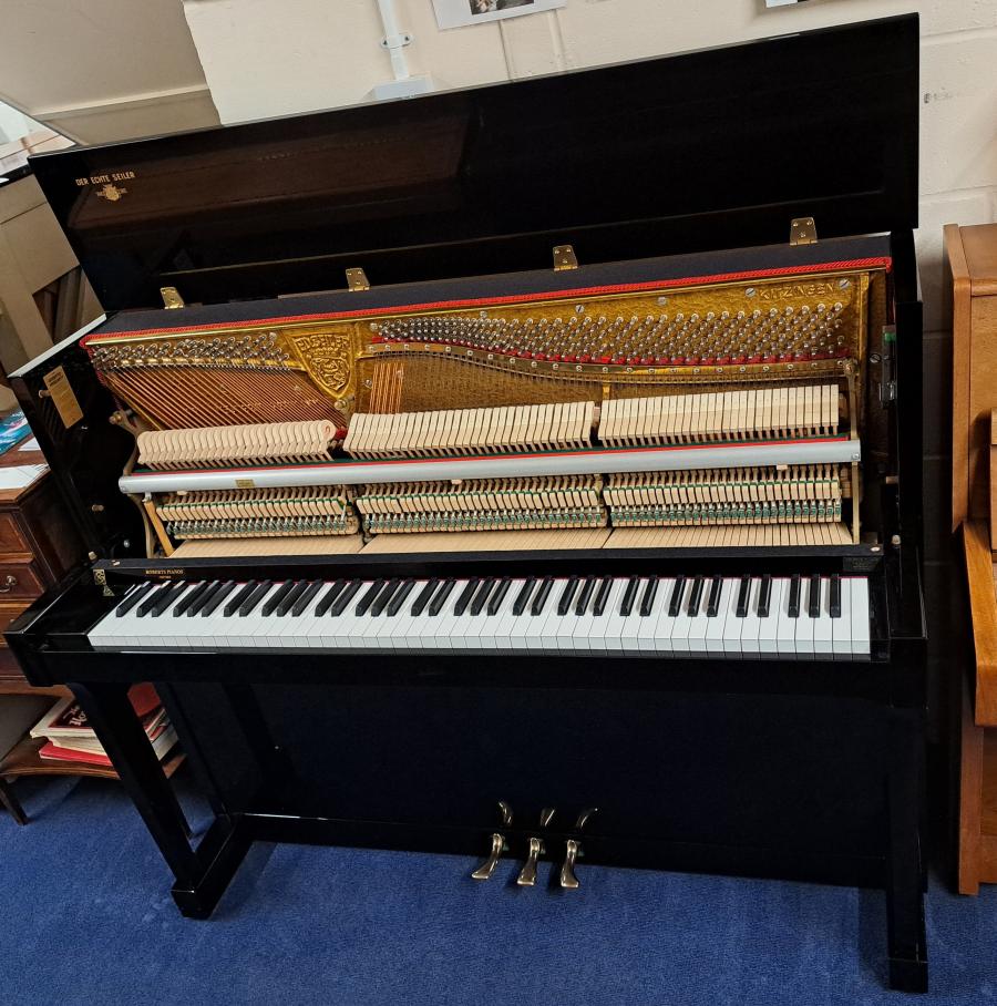 Seiler 116 upright Piano in black – Gallery image – Roberts Pianos Oxford