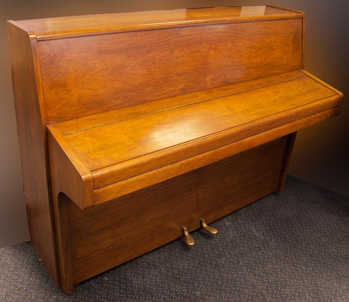 Knight K20 upright Piano in walnut – Gallery image – Roberts Pianos Oxford