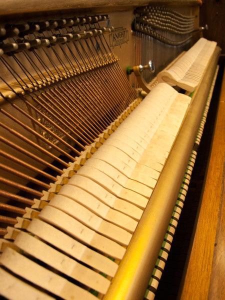 Knight K20 upright Piano in walnut – Gallery image – Roberts Pianos Oxford