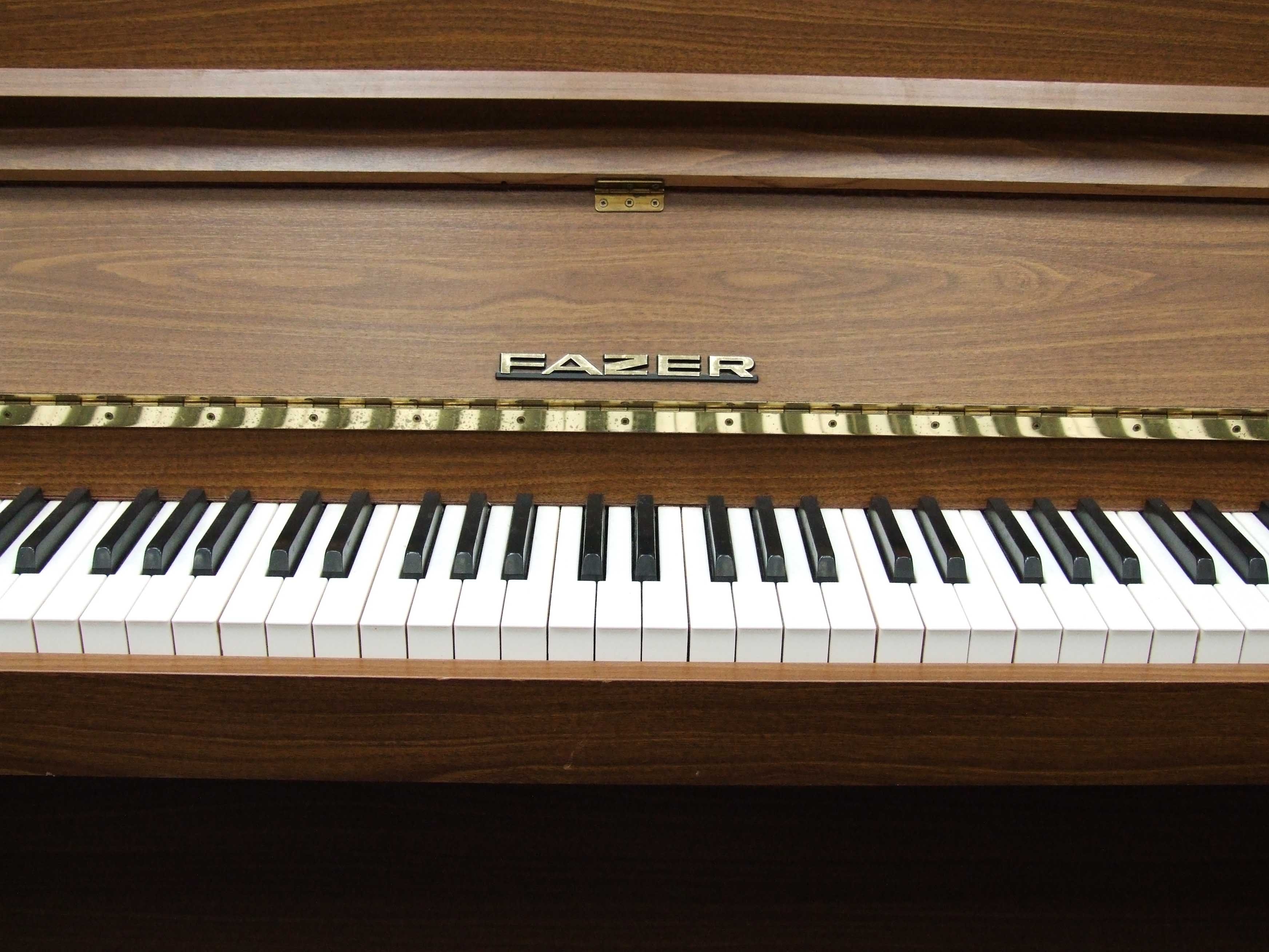 Fazer upright Piano in walnut – Gallery image – Roberts Pianos Oxford