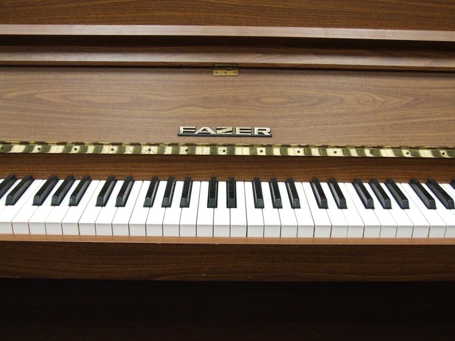 Fazer upright Piano in walnut – Gallery image – Roberts Pianos Oxford