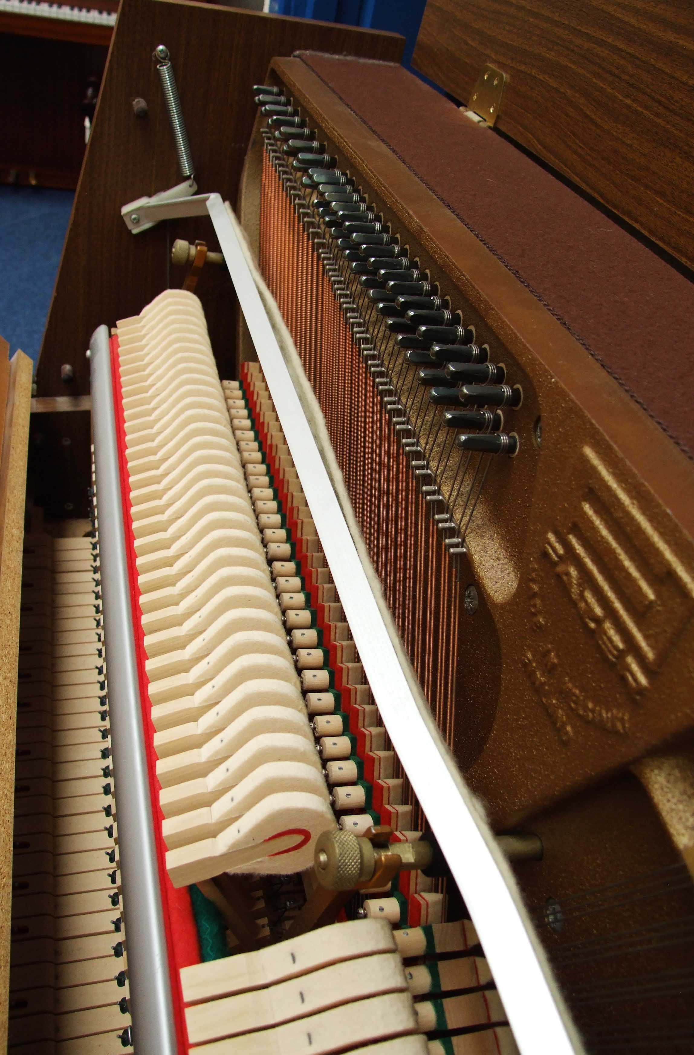 Fazer upright Piano in walnut – Gallery image – Roberts Pianos Oxford