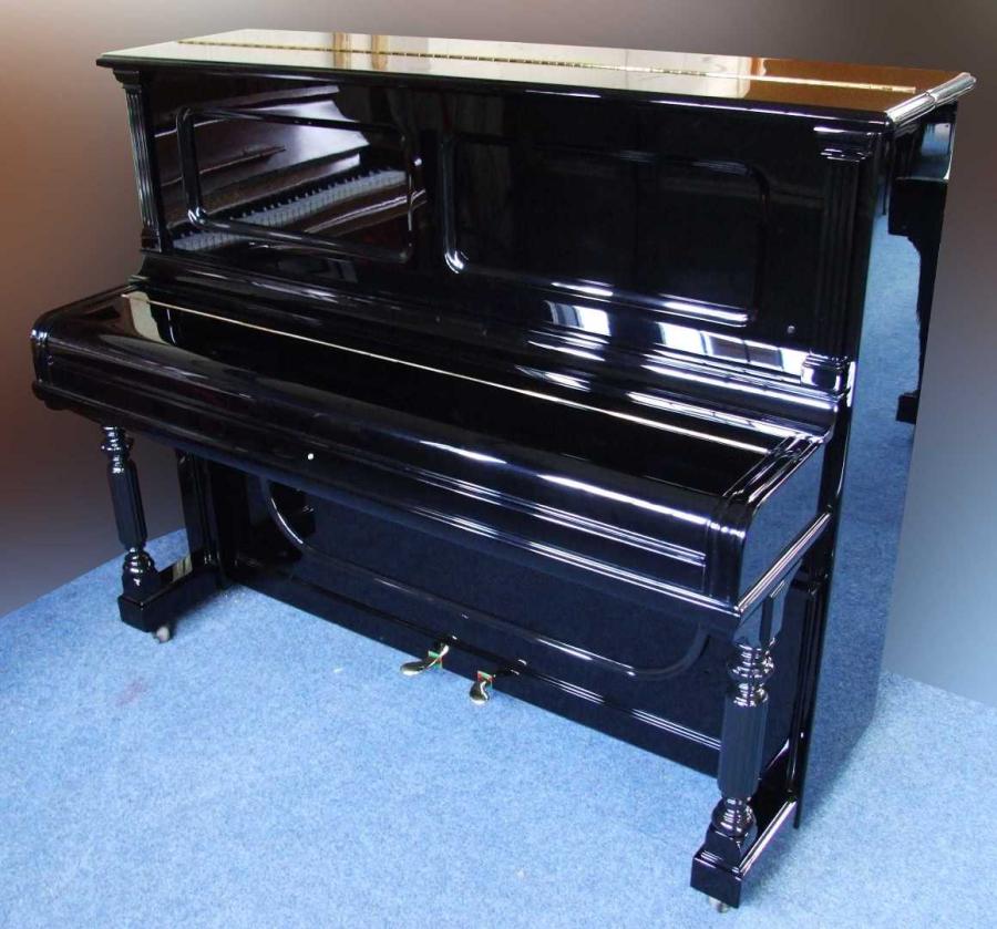 Steinway E upright Piano in black polyester – Featured image – Roberts Pianos Oxford
