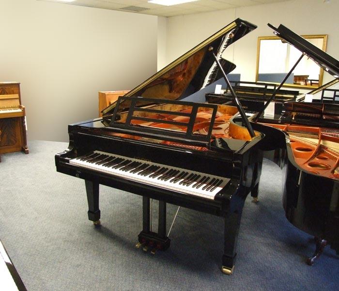 Feurich 218 grand Piano in bright black – Featured image – Roberts Pianos Oxford