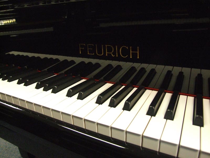 Feurich 218 grand Piano in bright black – Gallery image – Roberts Pianos Oxford