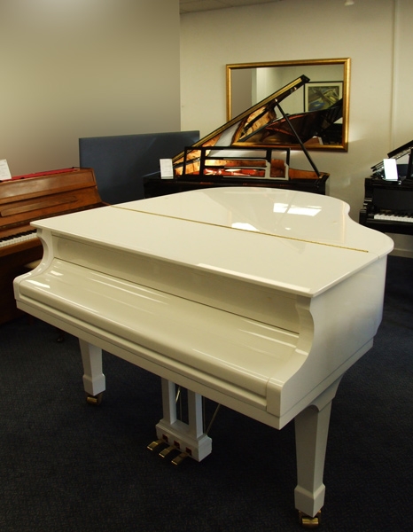 Feurich 161 grand Piano in white – Gallery image – Roberts Pianos Oxford