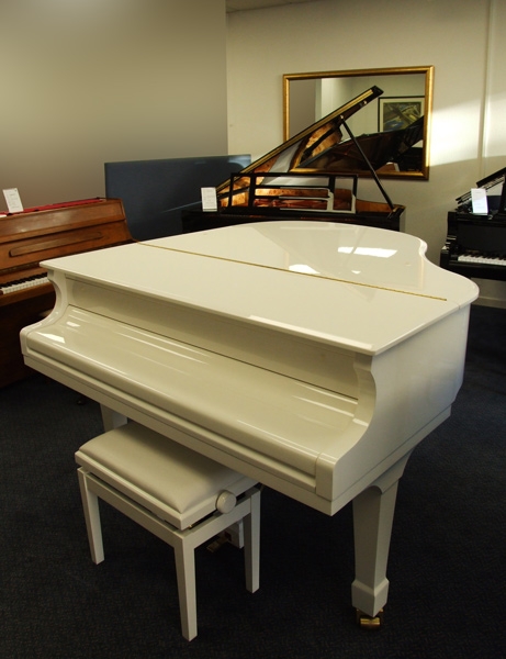 Feurich 161 grand Piano in white – Gallery image – Roberts Pianos Oxford