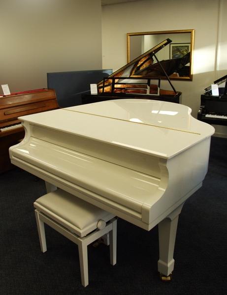 Feurich 161 grand Piano in white – Gallery image – Roberts Pianos Oxford