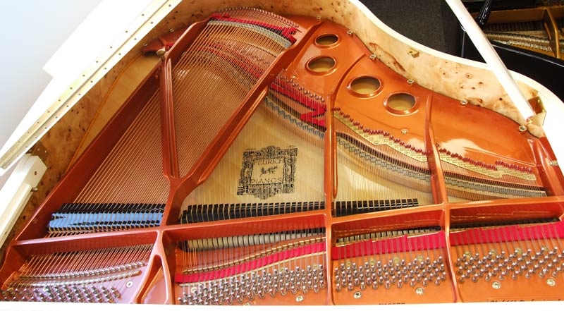 Feurich 161 grand Piano in white – Gallery image – Roberts Pianos Oxford