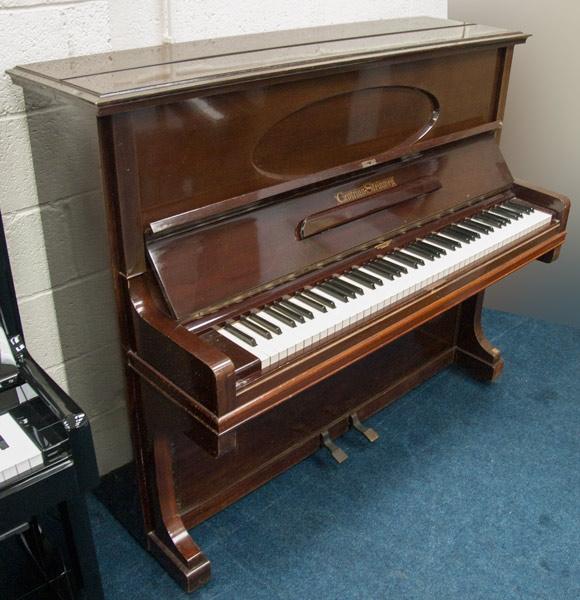 Grotrian Steinweg 125 upright Piano in mahogany – Featured image – Roberts Pianos Oxford