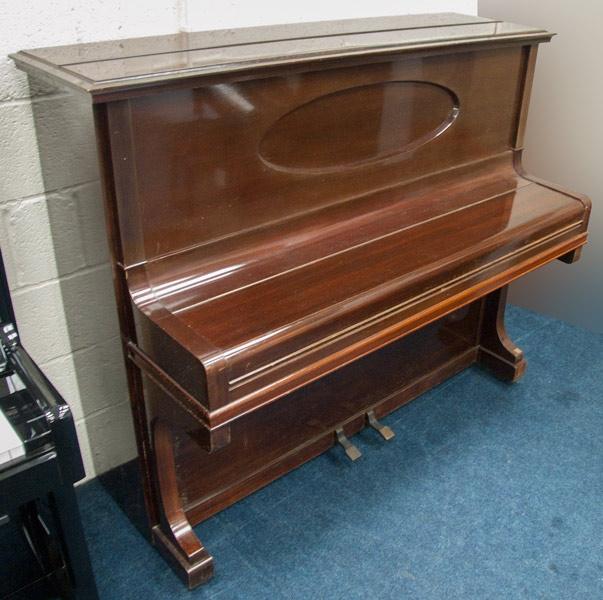 Grotrian Steinweg 125 upright Piano in mahogany – Gallery image – Roberts Pianos Oxford
