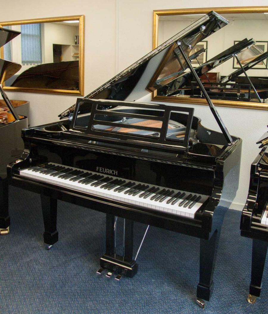 Feurich 178 grand Piano in black polyester – Featured image – Roberts Pianos Oxford