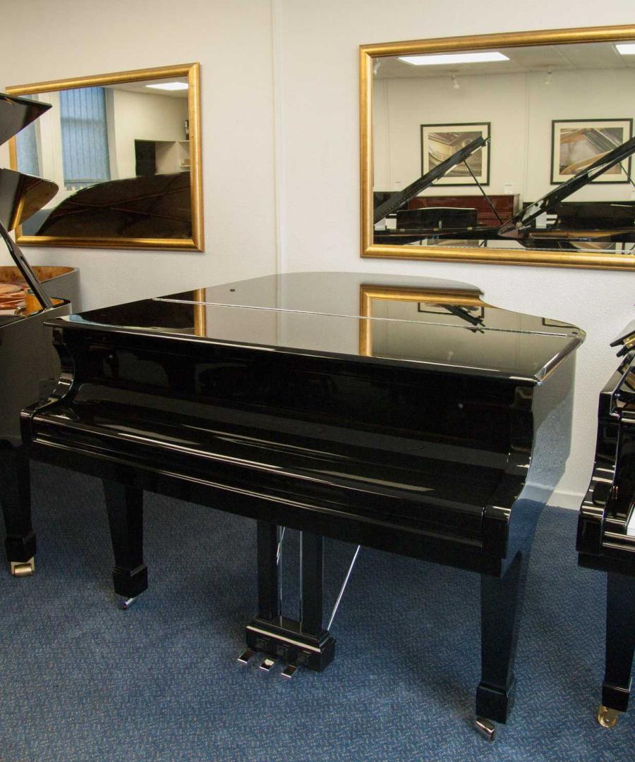 Feurich 178 grand Piano in black polyester – Gallery image – Roberts Pianos Oxford