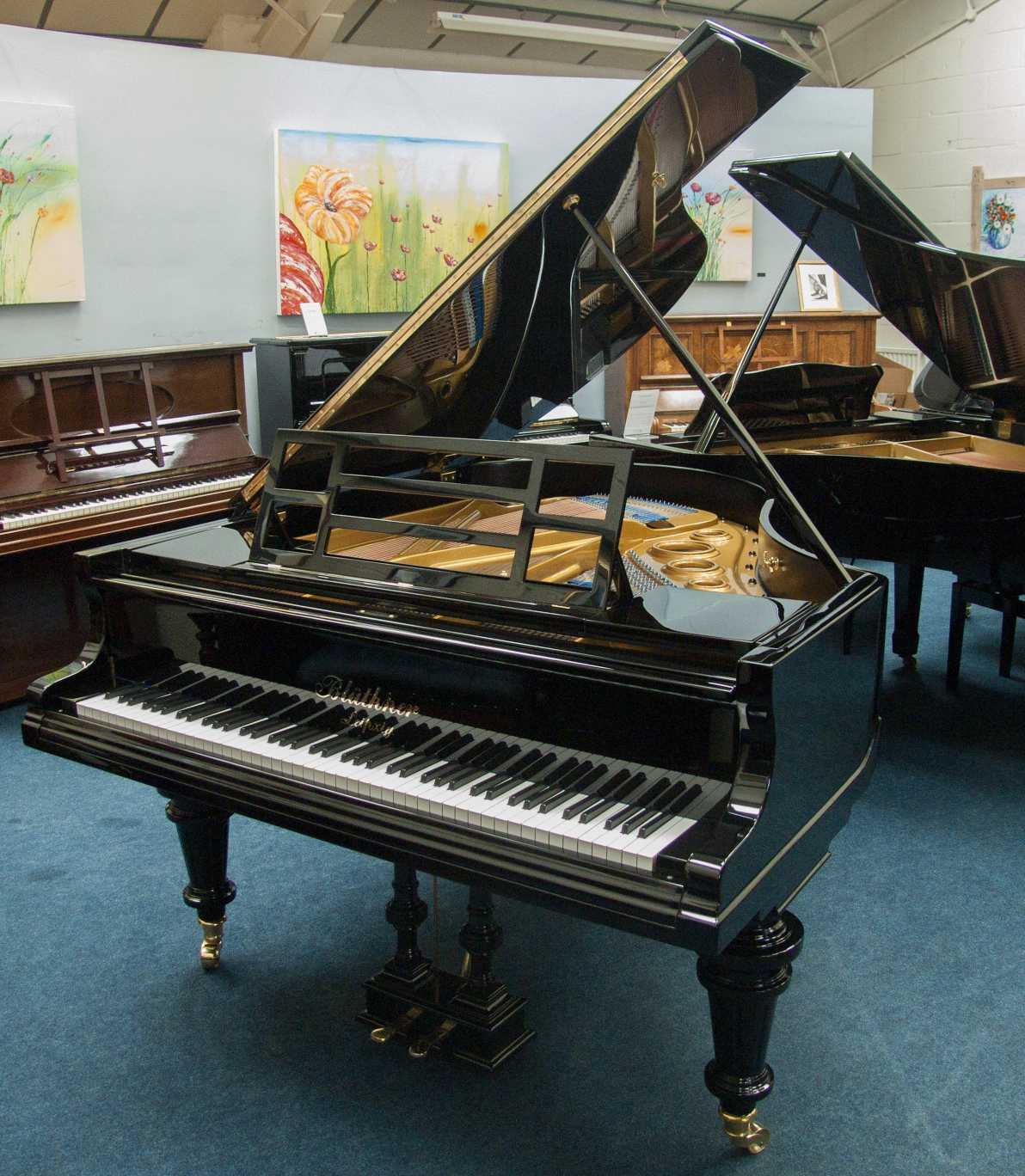 Bluthner Style VI grand Piano in bright black – Featured image – Roberts Pianos Oxford