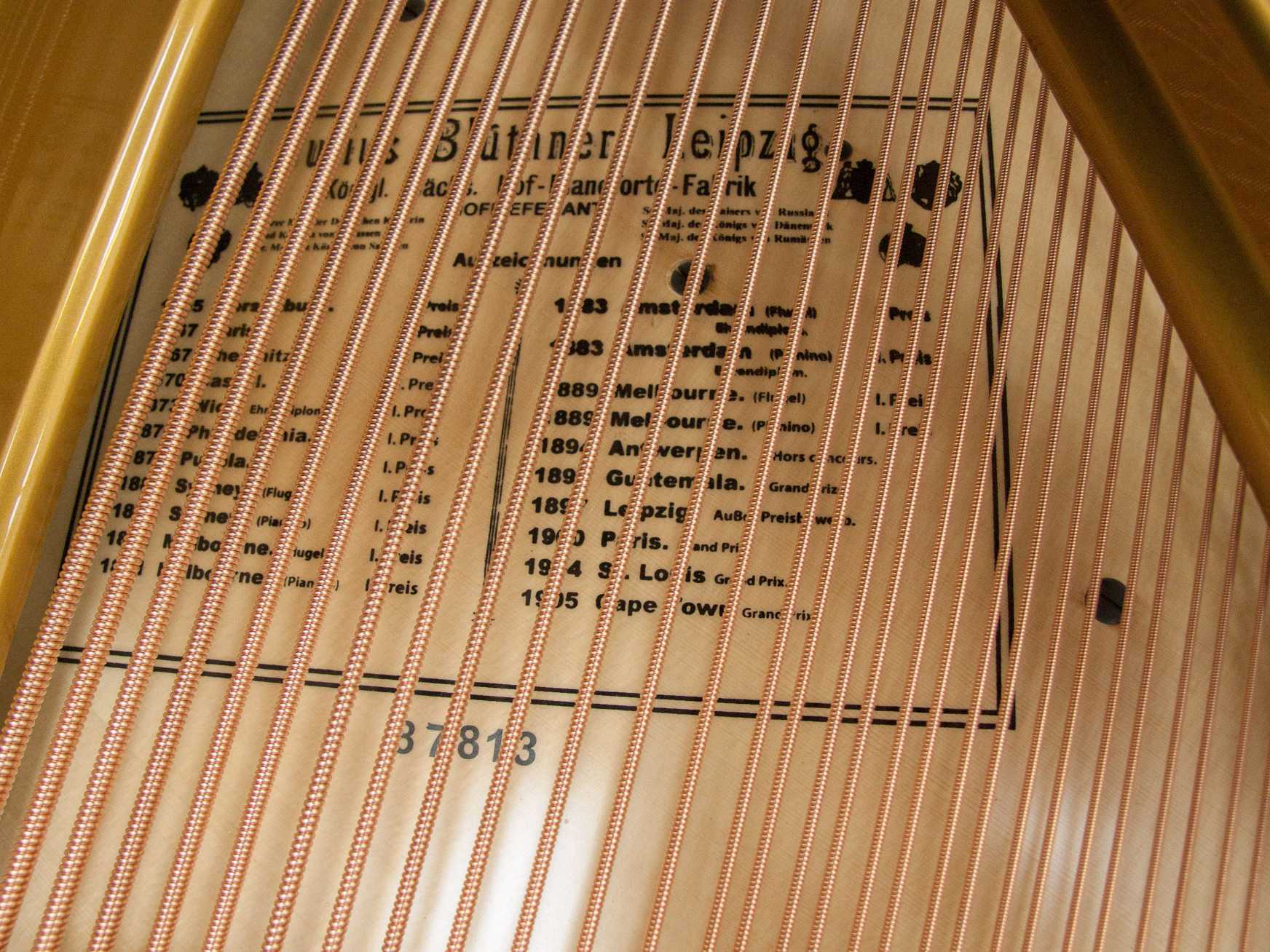 Bluthner Style VI grand Piano in bright black – Gallery image – Roberts Pianos Oxford