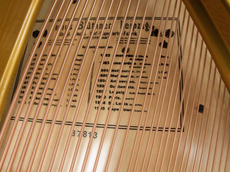 Bluthner Style VI grand Piano in bright black – Gallery image – Roberts Pianos Oxford