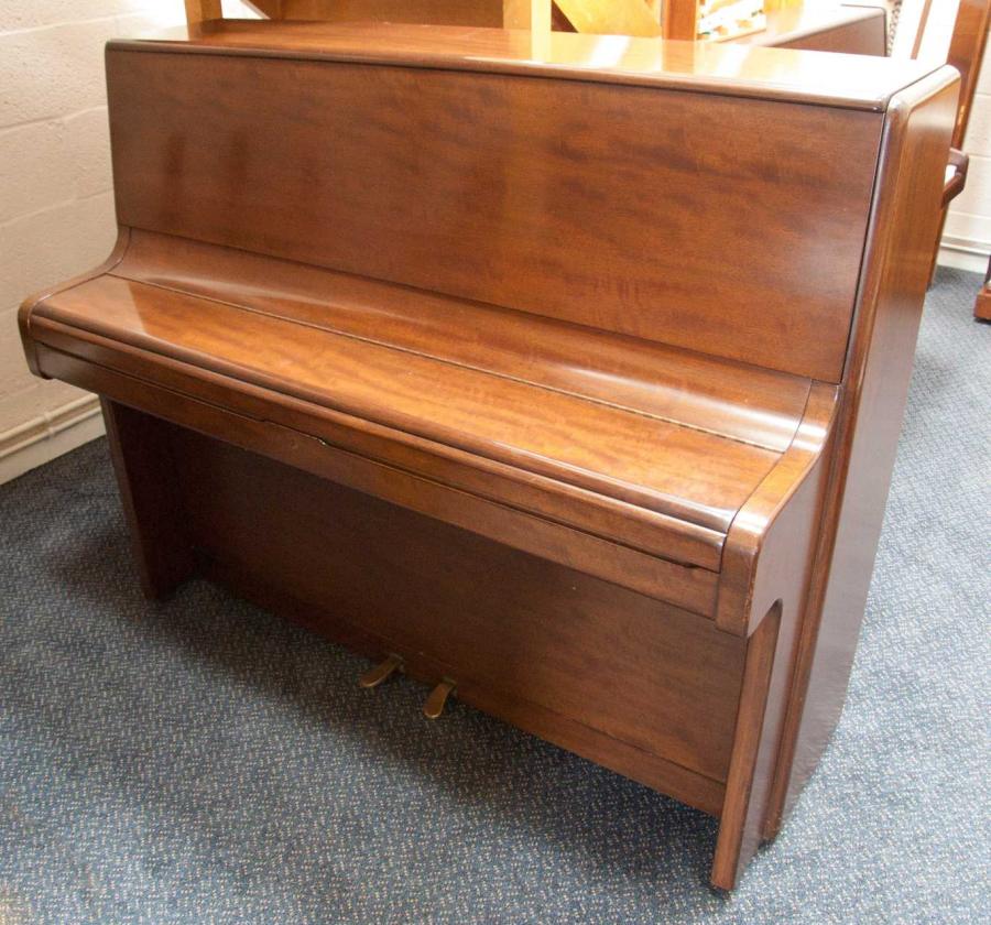 Welmar 120 upright Piano in medium mahogany – Gallery image – Roberts Pianos Oxford