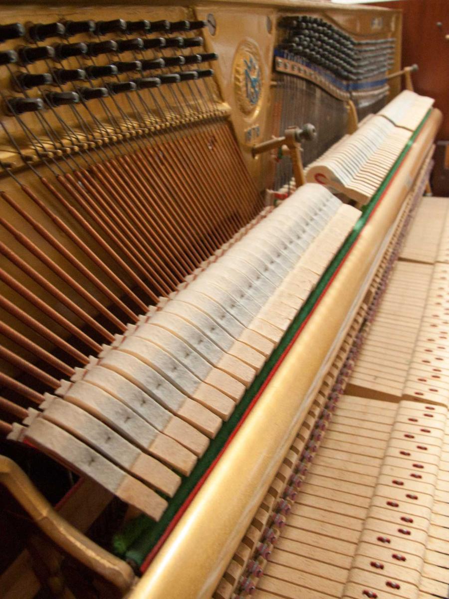 Welmar 120 upright Piano in medium mahogany – Gallery image – Roberts Pianos Oxford