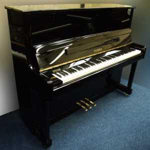 Feurich 122 upright Piano in Gloss black – Featured image – Roberts Pianos Oxford