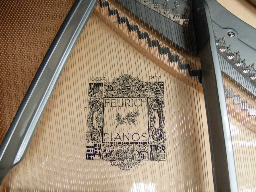 Feurich 178 grand Piano in black polyester – Gallery image – Roberts Pianos Oxford