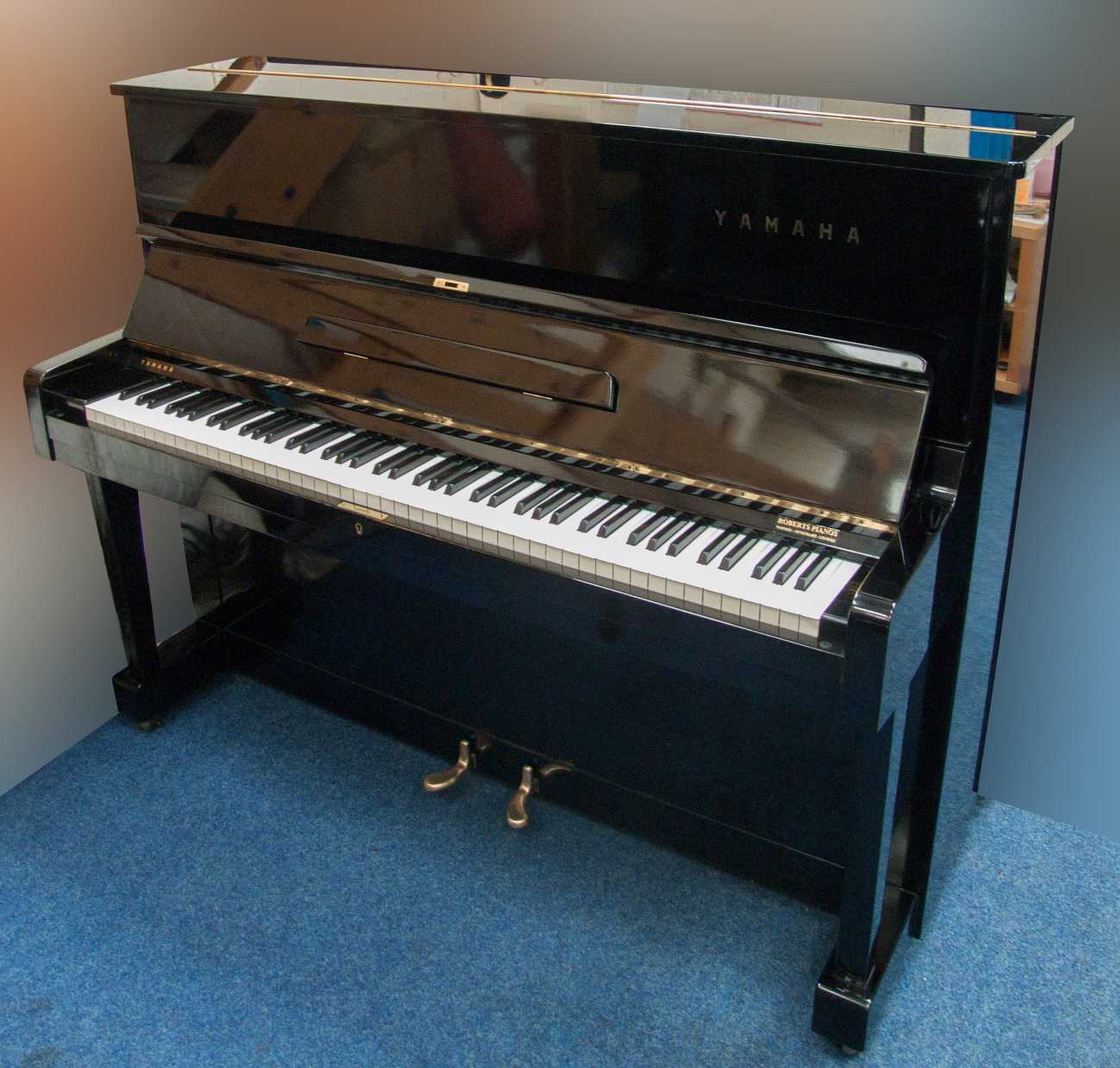 Yamaha U1D upright Piano in black polyester – Featured image – Roberts Pianos Oxford