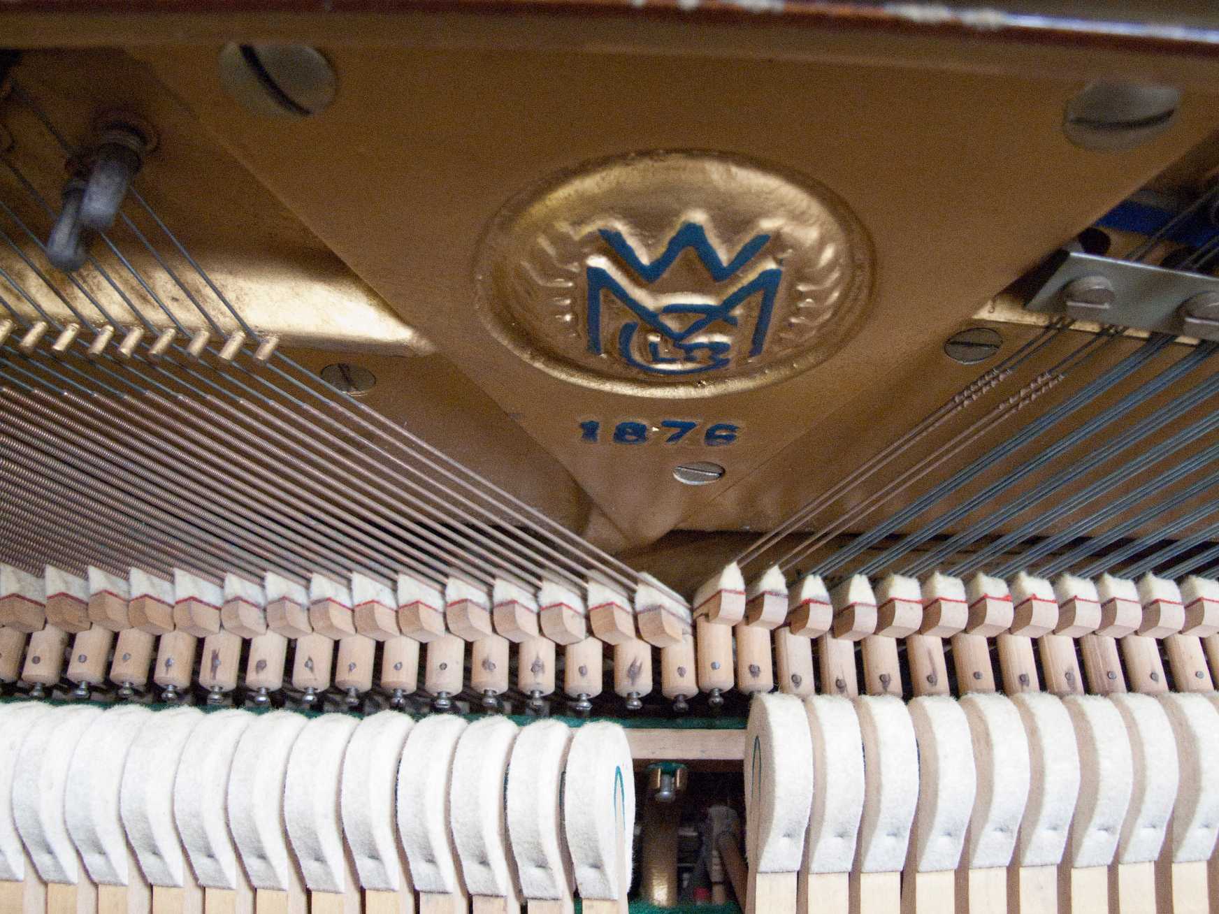 Welmar upright Piano in teak – Gallery image – Roberts Pianos Oxford