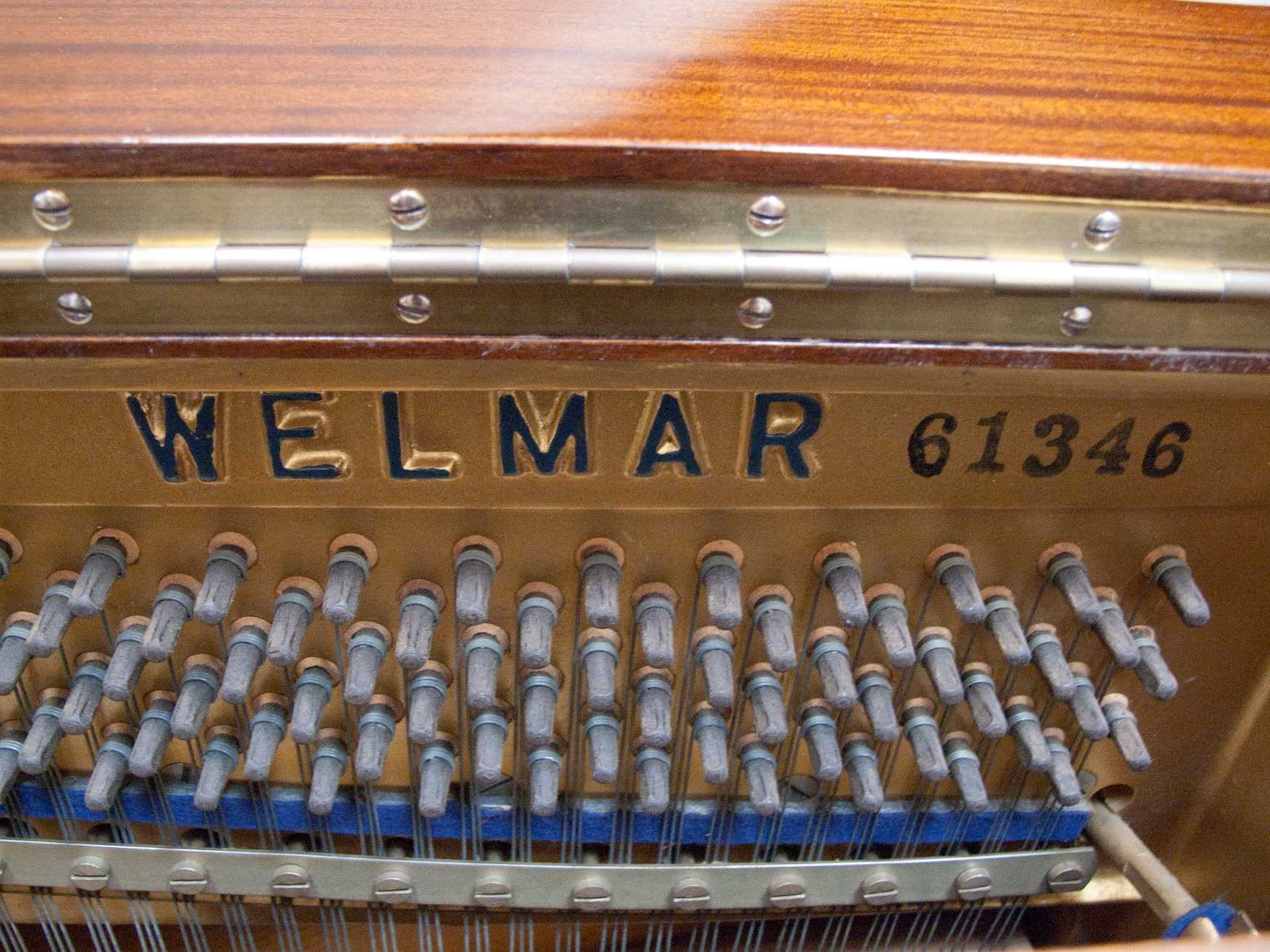 Welmar upright Piano in teak – Gallery image – Roberts Pianos Oxford