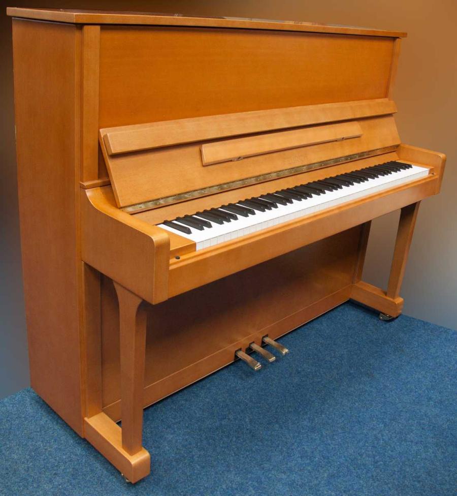 Feurich 122 upright Piano in satin cherry – Featured image – Roberts Pianos Oxford