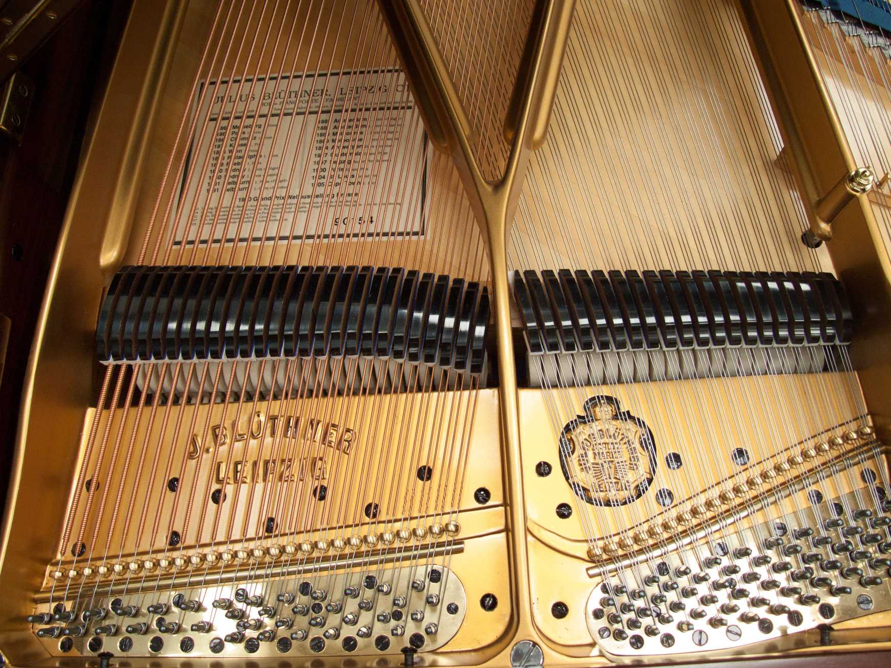Bluthner VIII (8) grand Piano in rosewood – Gallery image – Roberts Pianos Oxford