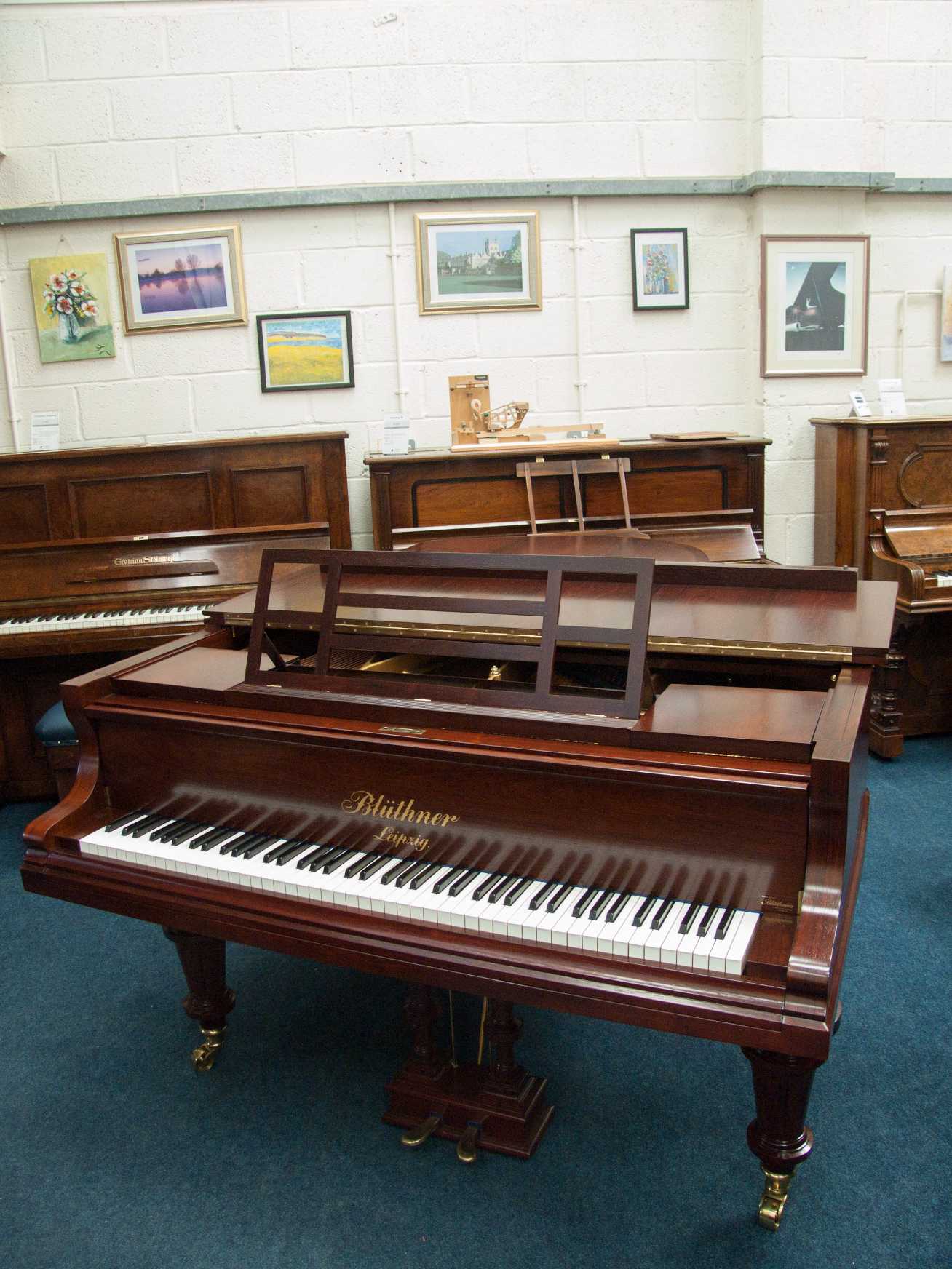 Bluthner VIII (8) grand Piano in rosewood – Gallery image – Roberts Pianos Oxford