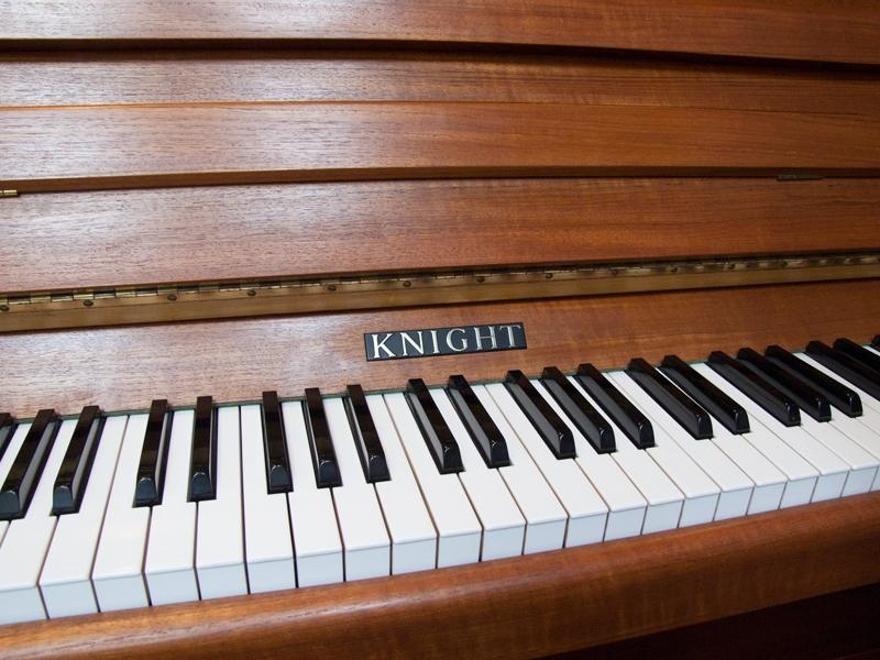 Knight K10 upright Piano in Teak – Gallery image – Roberts Pianos Oxford
