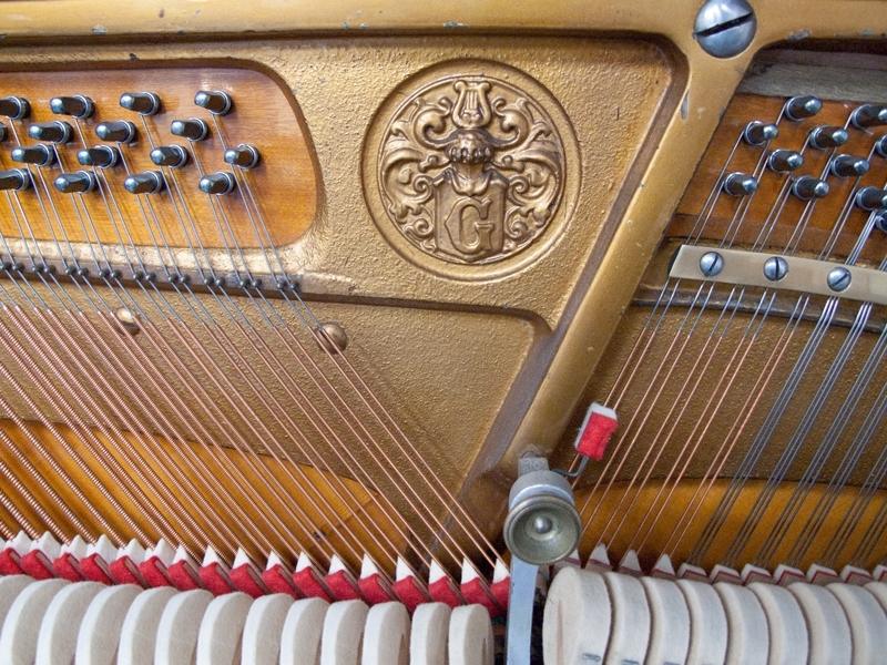 Grotrian Steinweg 120 upright Piano in mahogany – Gallery image – Roberts Pianos Oxford