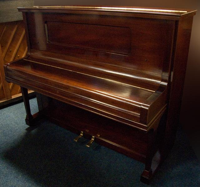 Grotrian Steinweg 120 upright Piano in mahogany – Gallery image – Roberts Pianos Oxford