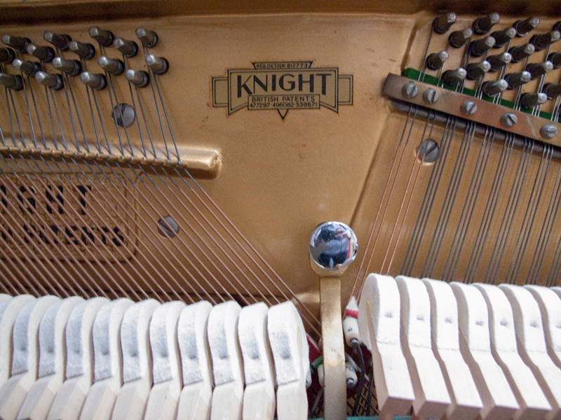 Knight K10 upright Piano in Mahogany – Gallery image – Roberts Pianos Oxford