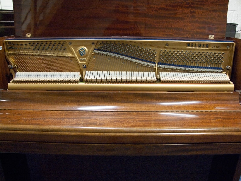Welmar upright Piano in mahogany – Gallery image – Roberts Pianos Oxford