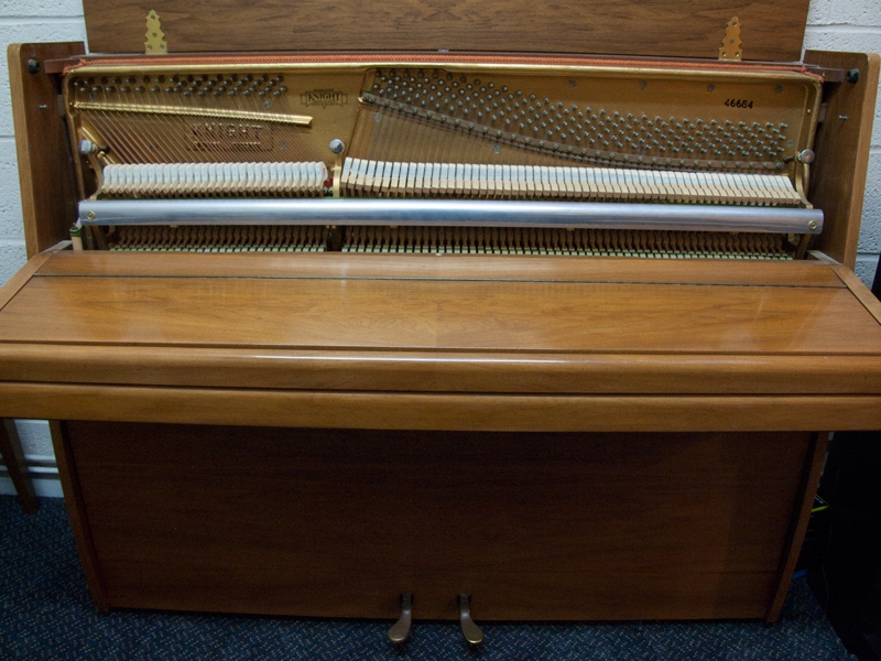 Knight K10 upright Piano in walnut – Gallery image – Roberts Pianos Oxford