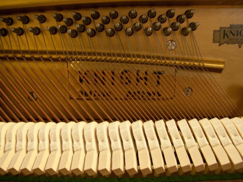 Knight K10 upright Piano in Mahogany – Gallery image – Roberts Pianos Oxford