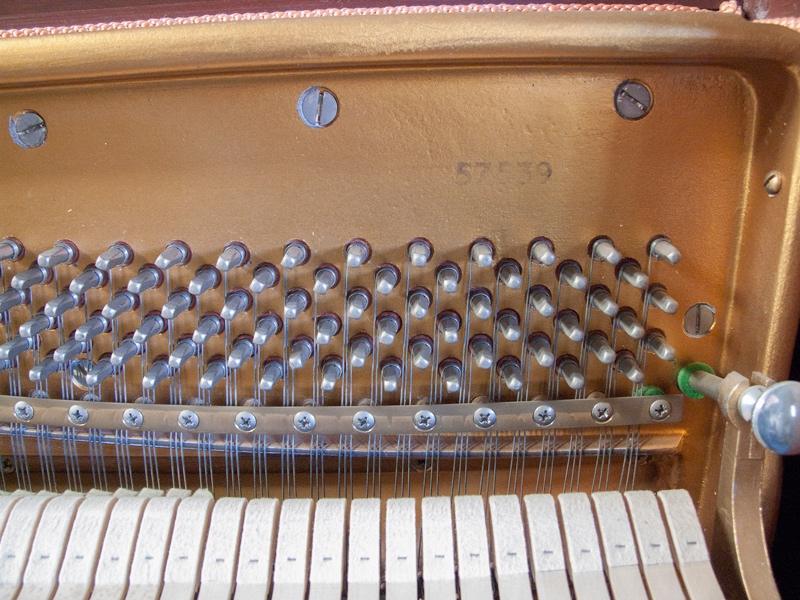 Knight K10 upright Piano in satin mahogany – Gallery image – Roberts Pianos Oxford